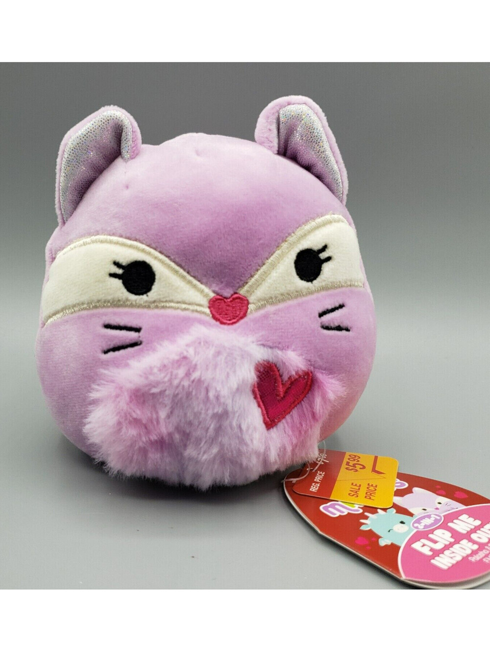 Squishmallows Flip a Mallow Palasha Dragon Fay Fox Valentine Plush NWT 2021 5"
